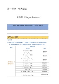 11 简单句专题 -中考英语语法专题精讲精练