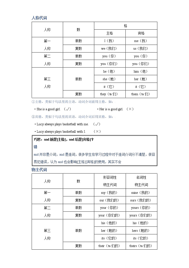 02 代词专题 -中考英语语法专题精讲精练02
