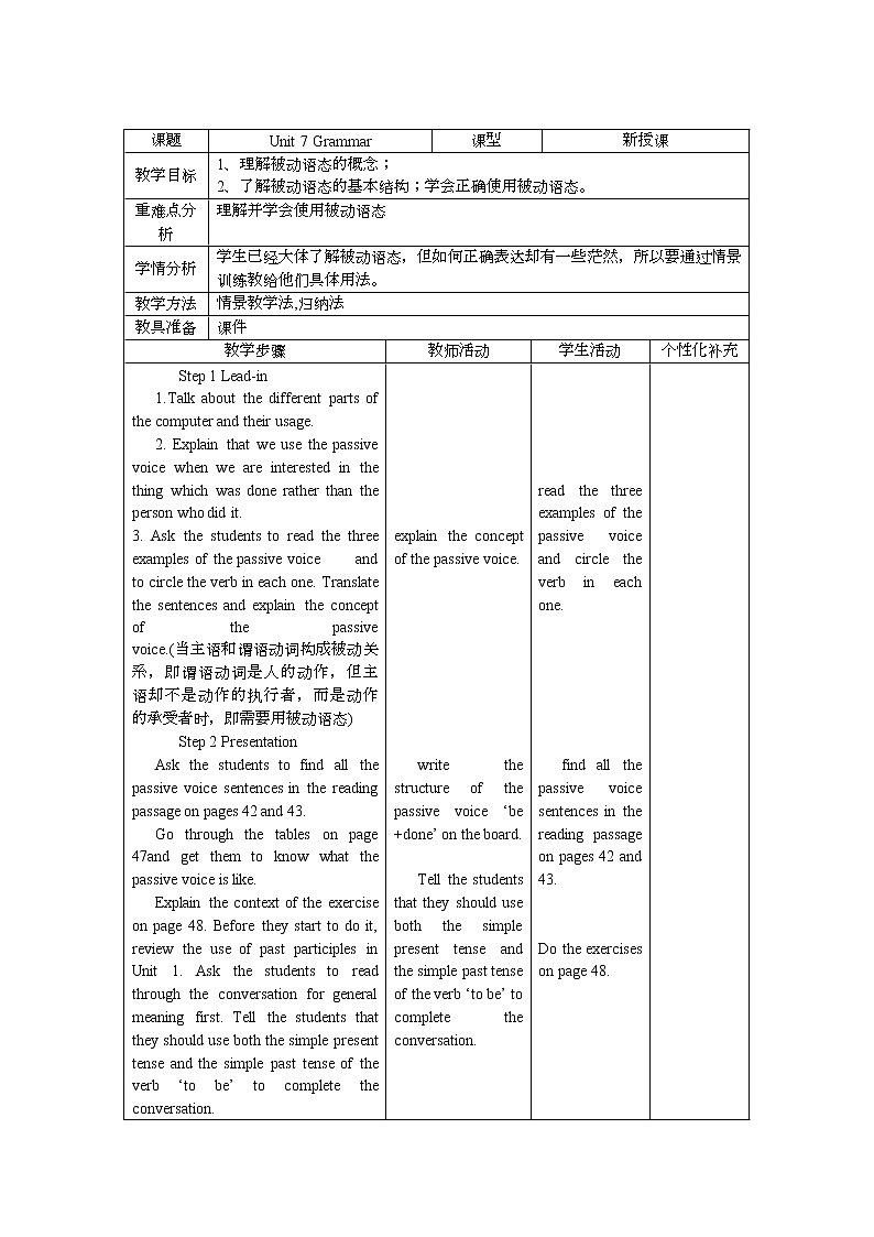 牛津译林版八B unit7 grammar课件+教案+音频+导学案01