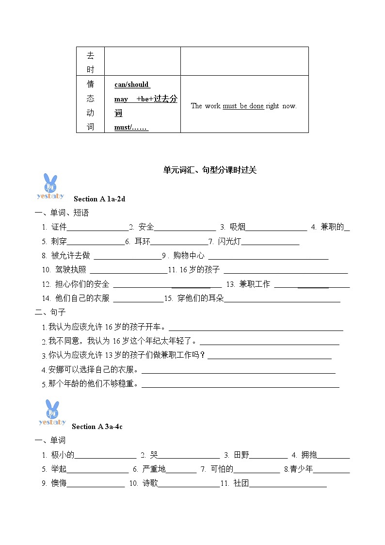 9年级英语人教版Unit 7  Teenagers should be allowed to choose their own clothes.（含答案） 学案902
