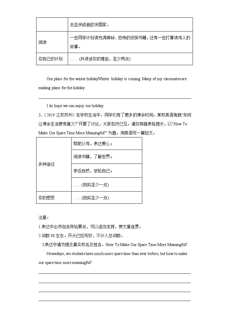 书面表达作文真题汇编（15题）Ⅳ-江苏地区2022-2023九年级英语上学期期末备考（含答案解析）02