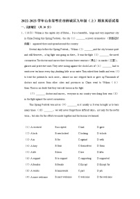 山东省枣庄市薛城区2022-2023学年九年级上学期期末英语试卷(含答案)