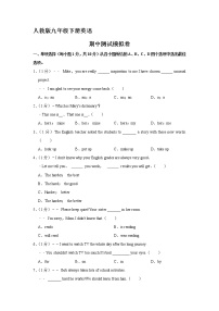 人教版九年级下册英语期中模拟检测试卷01（含答案）