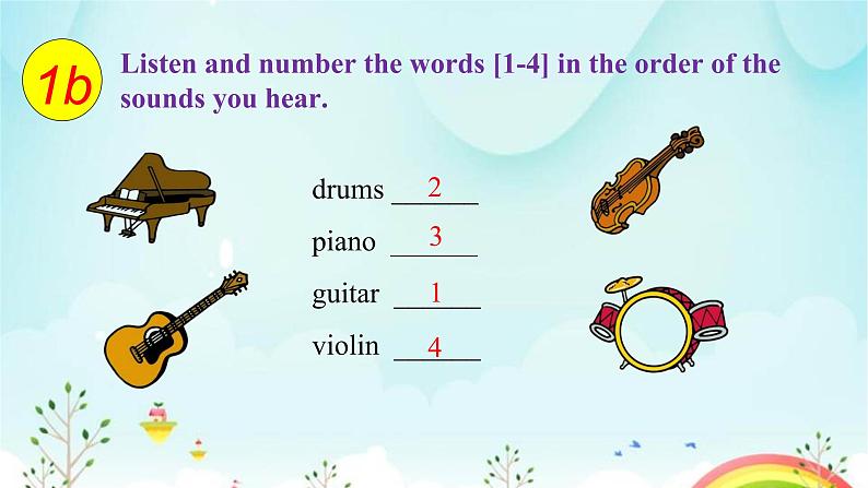 Unit 1 Can you play the guitar Section B (1a-1f) 课件2022-2023学年人教版英语七年级下册第5页