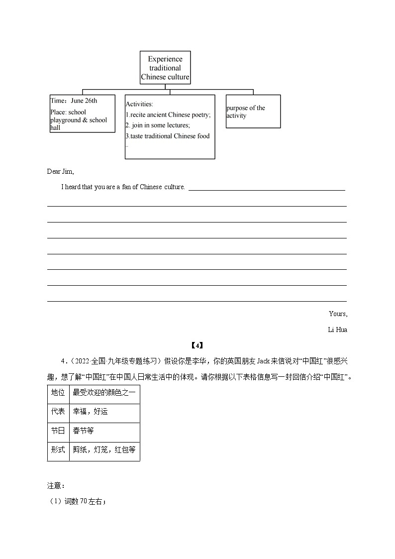 初中英语中考复习 09 中国传统文化-2023年中考英语热点话题写作第3页