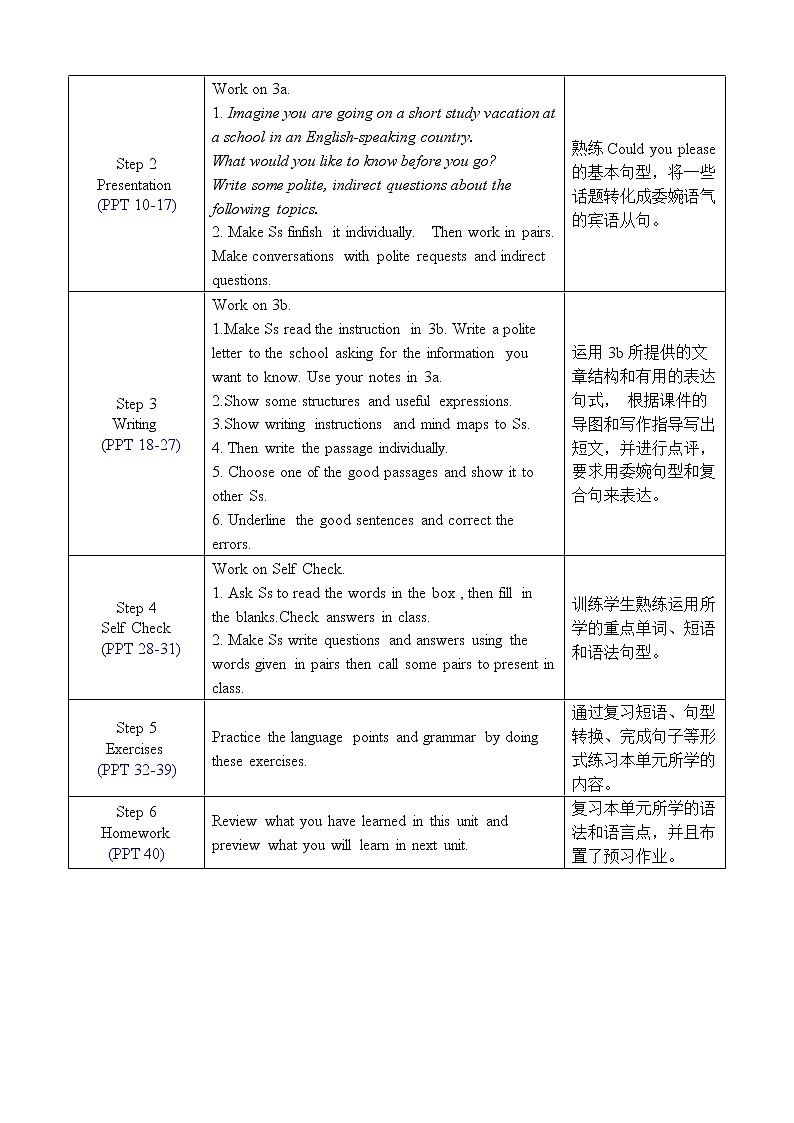 9年级人教版全一册 Unit3 could you please tell me  Section B  教案402
