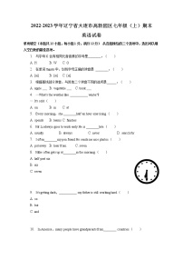 辽宁省大连市高新园区2022-2023学年七年级上学期期末英语试卷(含答案)