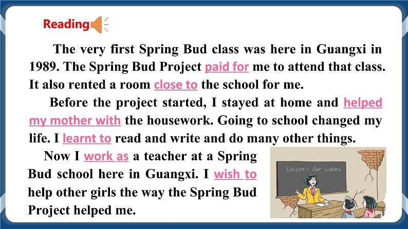 Module 1 Unit 1 Helping those in need Period 4 More practice&Culture corner 课件+教案+导学案+素材+同步练习08