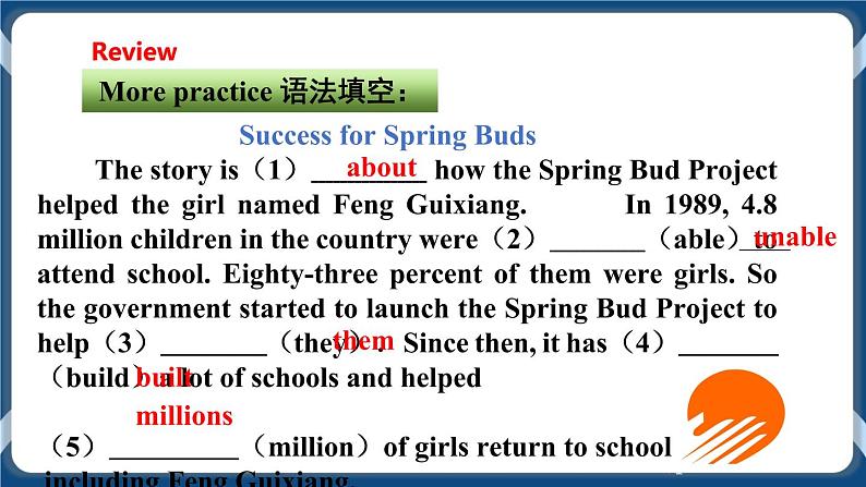 Module 1 Unit 1 Helping those in need Period 5 Speaking,Writing and Study skills课件+教案+导学案+同步练习02