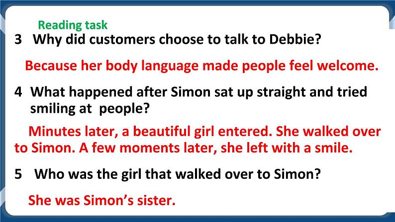 Module 1 Unit 2 Body language Period 2 Reading II & listening课件+教案+导学案+素材+同步练习08