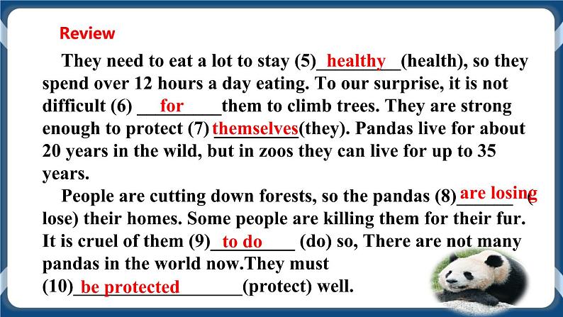 Module 3 Unit5 Save the endangered animals Period 2 Reading II & listening 课件+教案+导学案+素材+同步练习05