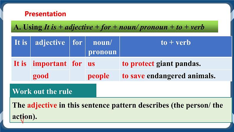 Module 3 Unit5 Save the endangered animals Period 3 Grammar课件+教案+导学案+同步练习08