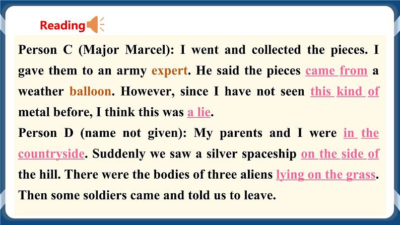 Module 4 Unit7 The unknown world Period 4 More practice&Culture corner课件+教案+导学案+素材+同步练习07