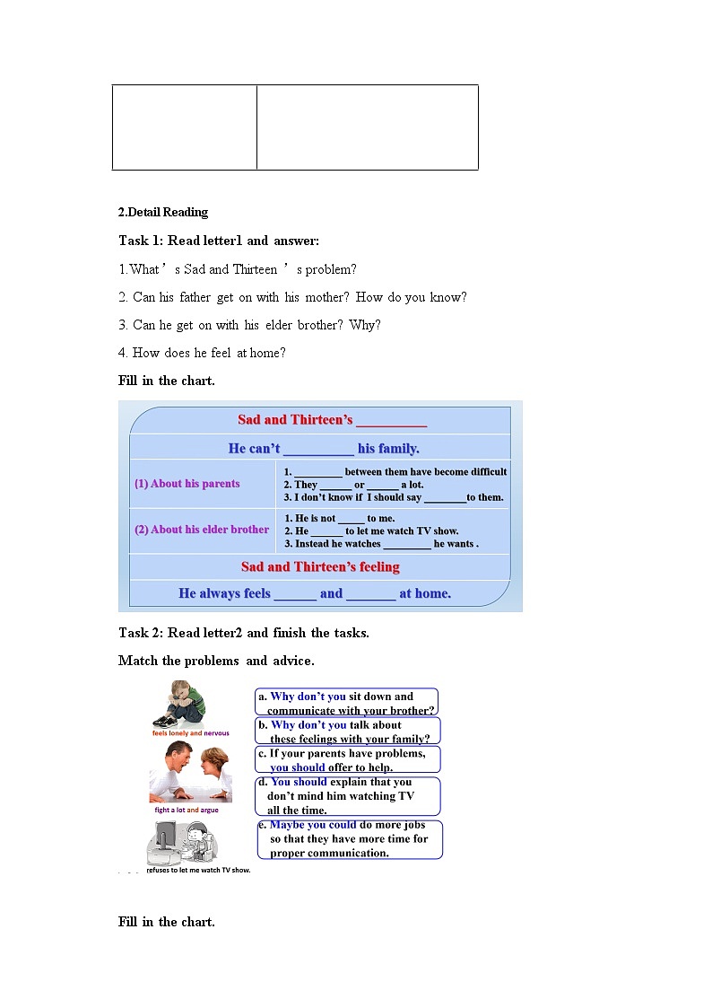 导学案Unit4 Why don 't you talk to your parents？SectionA3a-3c第2页