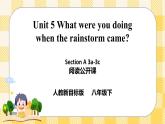 Unit 5 What were you doing when the rainstorm？SectionA 3a-3c阅读课件+音视频（送导学案）
