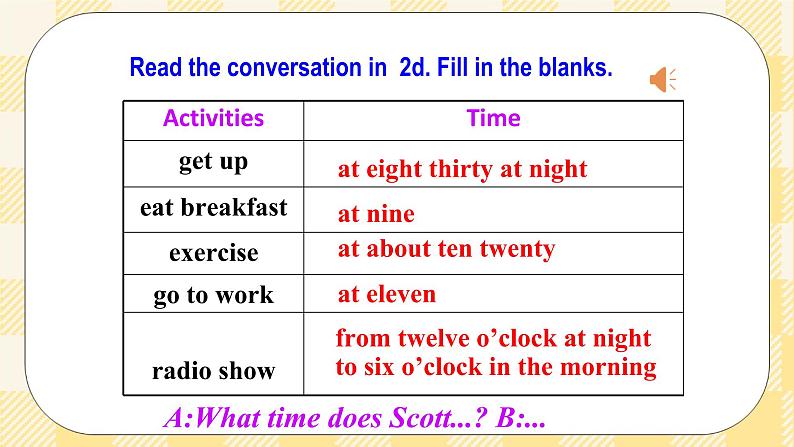 Unit2 What time do you go to school ？SectionA (2d-3c ) 课件+导学案+音视频06