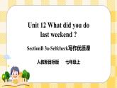 Unit12 What did you do last weekend？SectionB 3a-selfcheck 写作课件+导学案+视频