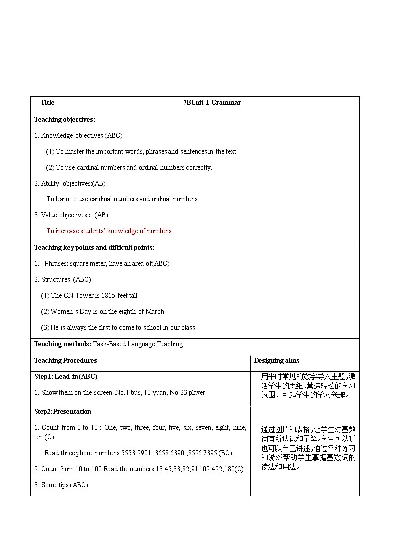 牛津译林版七B unit1 grammar课件+教案+音频+导学案01