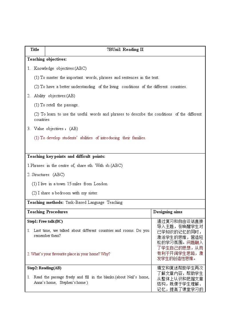 牛津译林版七B unit1 Reading2课件+教案+音频+导学案01