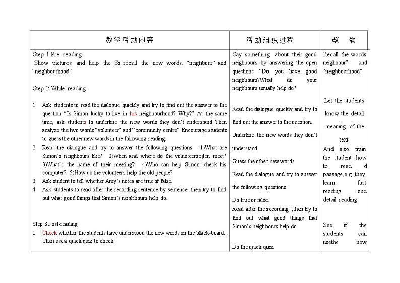 牛津译林版七B unit2 Reading1课件+教案+音频+导学案02