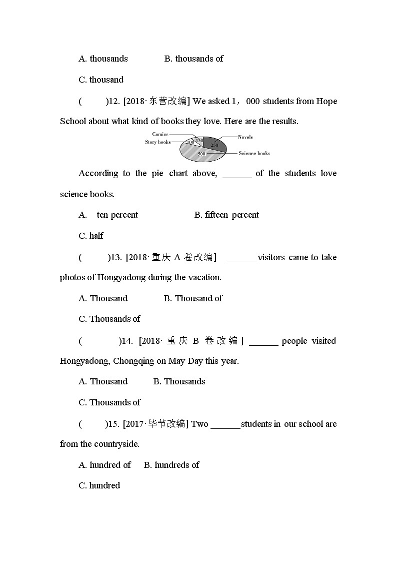 初中英语中考复习 第2单元　数词第3页