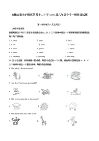 初中英语中考复习 精品解析：安徽合肥市庐阳区42中2019届九年级中考一模考试英语试题（解析版）