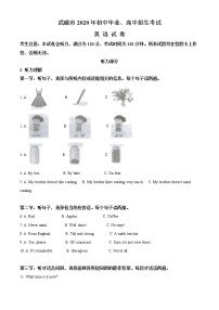 初中英语中考复习 精品解析：甘肃省武威市2020年中考英语试题（解析版）