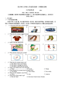 初中英语中考复习 江苏省扬州中学教育集团树人学校2020届九年级第一次模拟英语试题