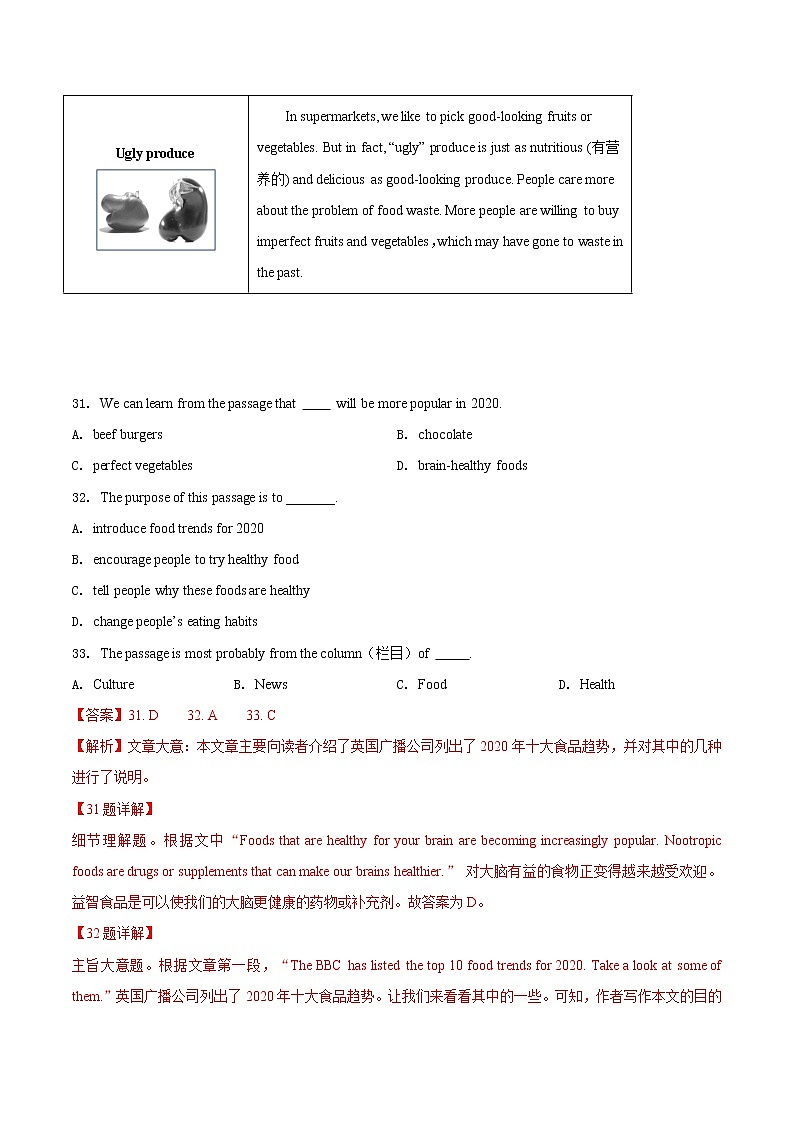 初中英语中考复习 考点31 阅读理解之应用文-备战2021年中考英语考点一遍过  （解析版） 试卷02