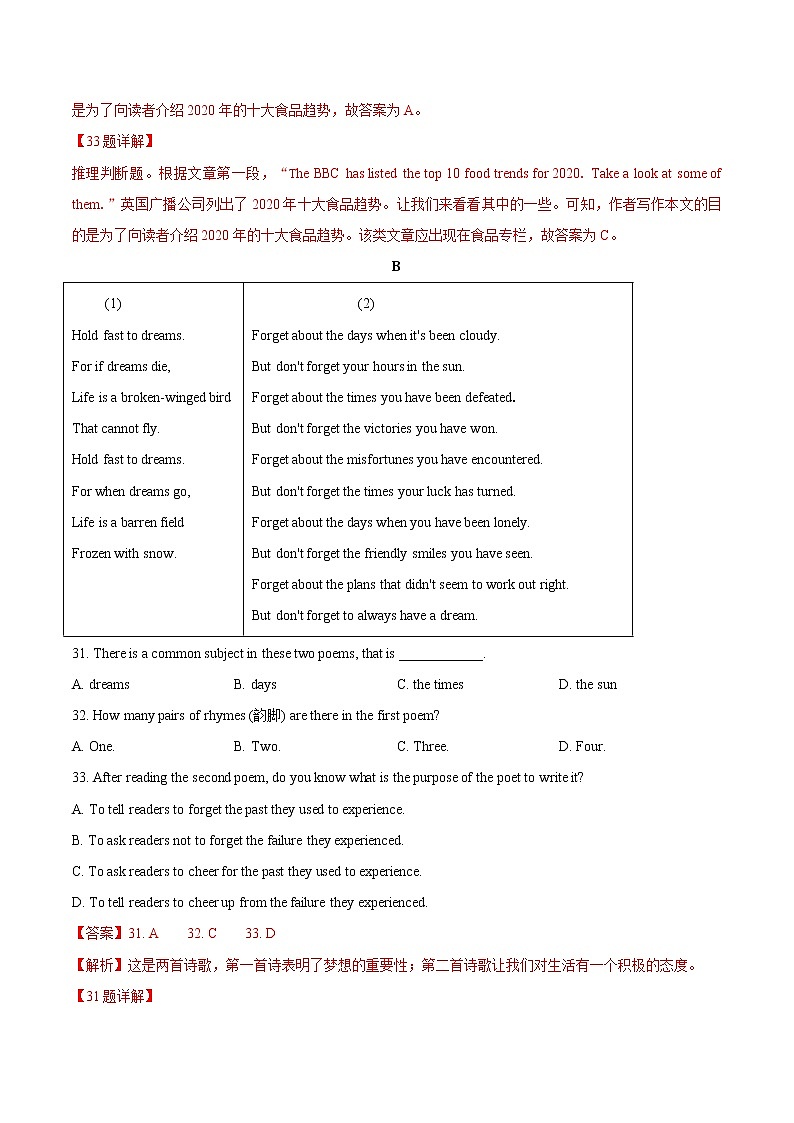 初中英语中考复习 考点31 阅读理解之应用文-备战2021年中考英语考点一遍过  （解析版） 试卷03