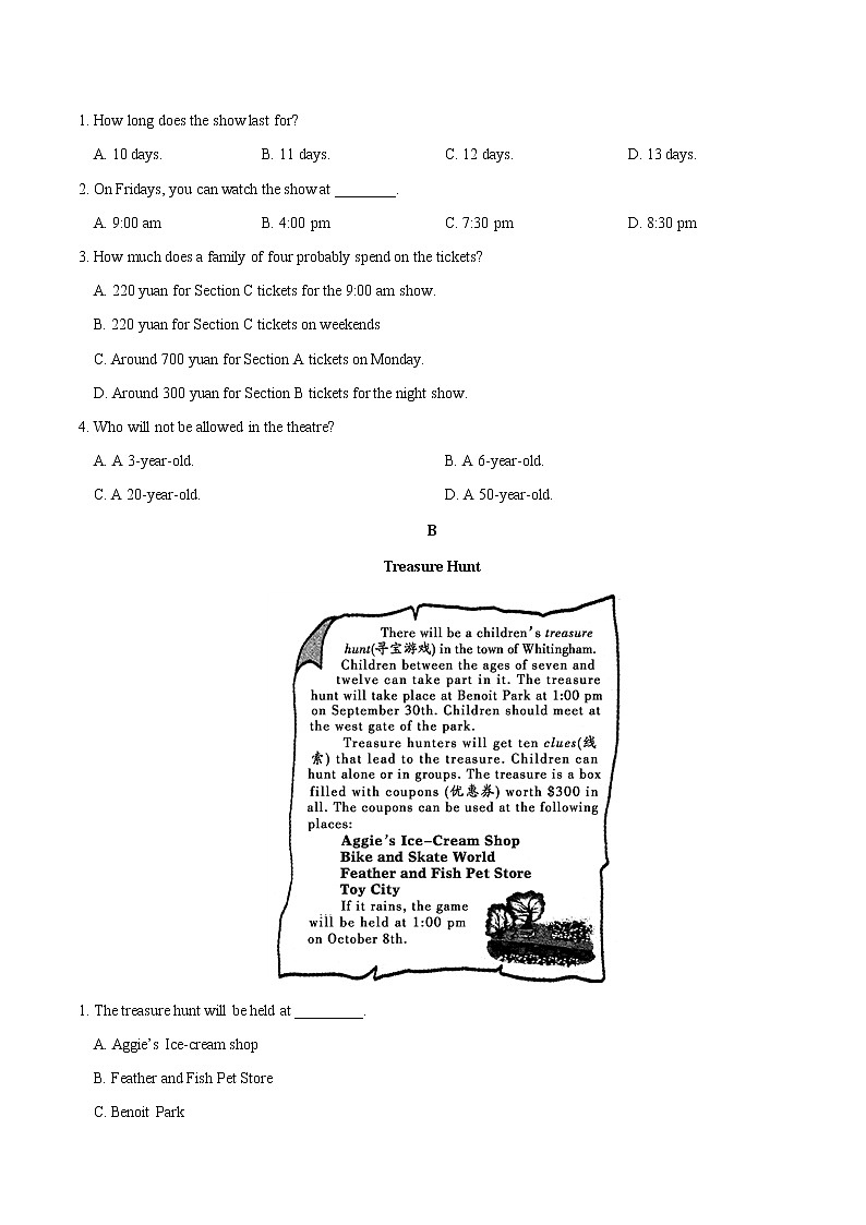 初中英语中考复习 考点43 阅读理解之应用文-备战2020年中考英语考点一遍过 试卷02