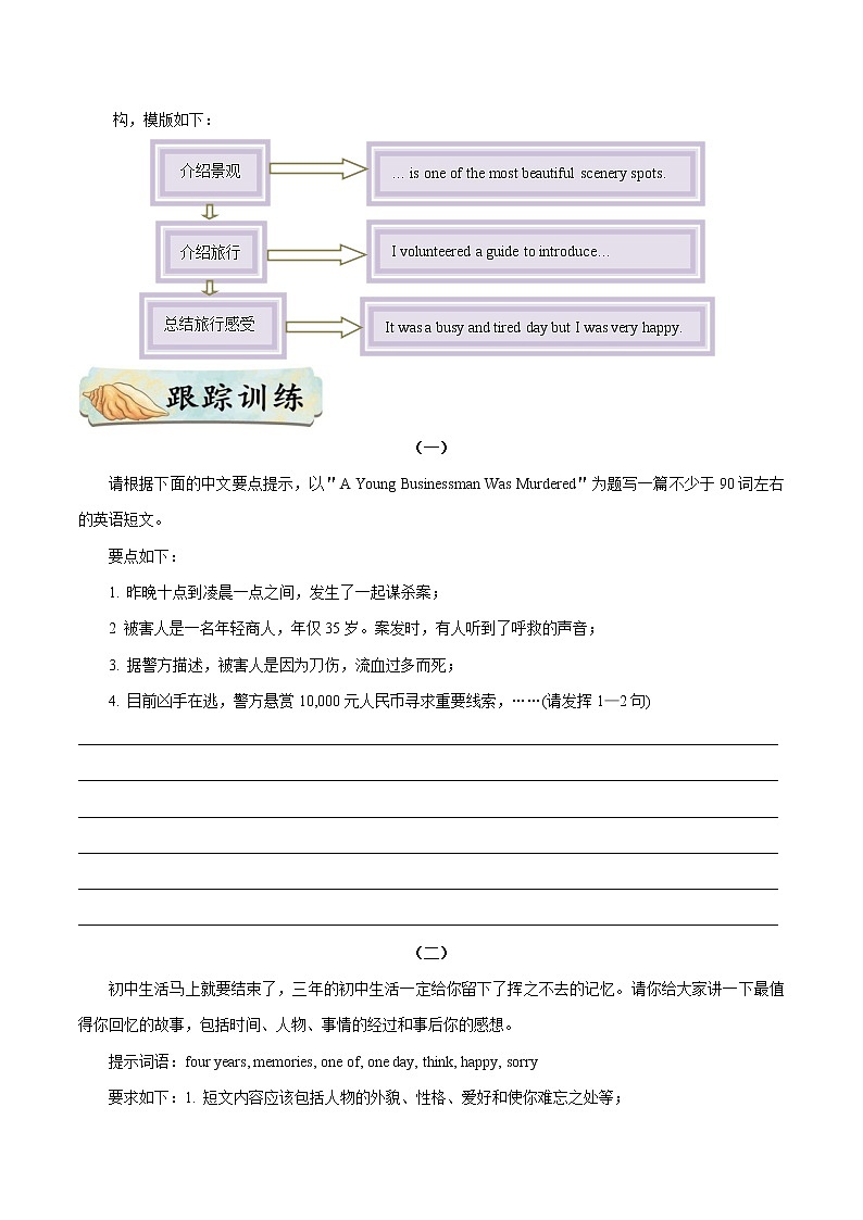 初中英语中考复习 考点59 书面表达之叙事描写类-备战2020年中考英语考点一遍过第3页