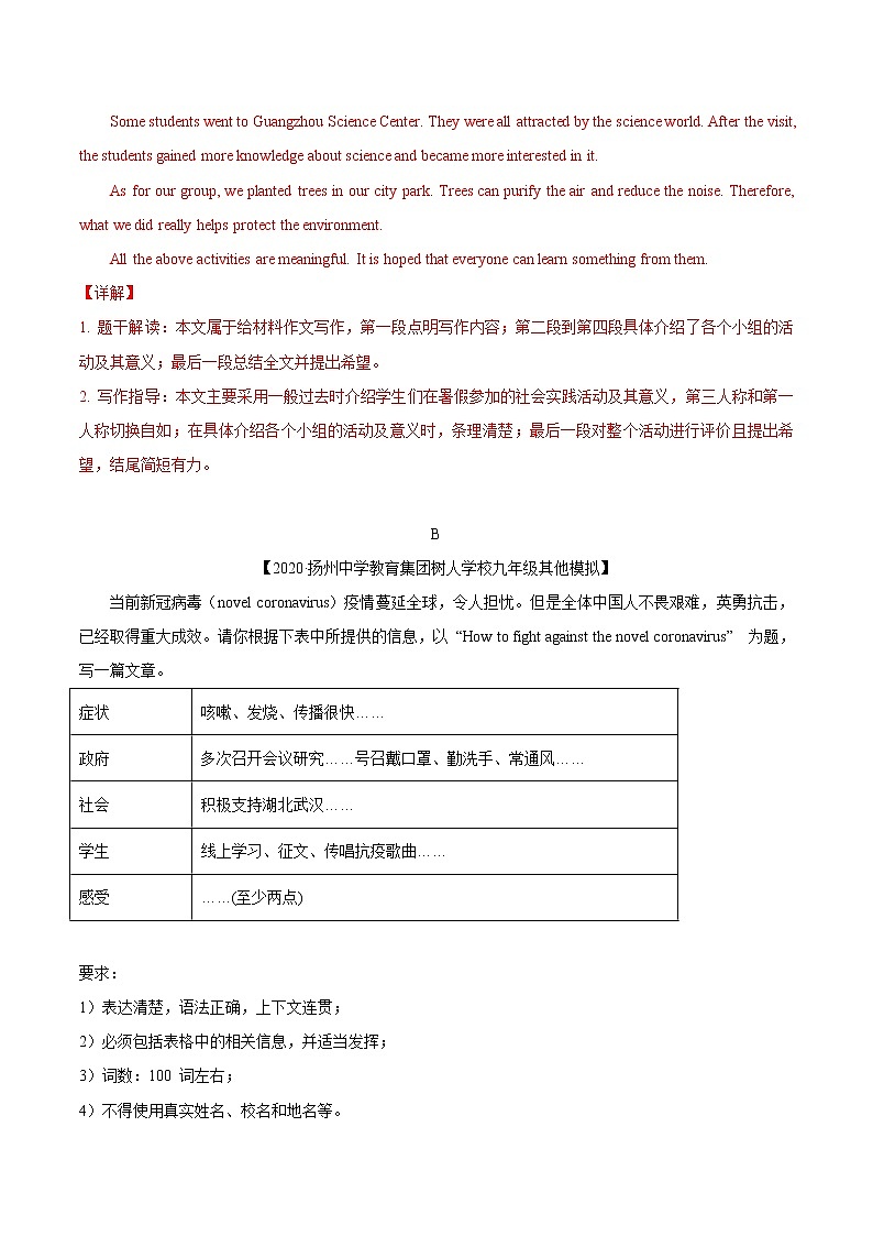 初中英语中考复习 秘籍18 书面表达图表类-2021年中考英语抢分秘籍（解析版）第3页