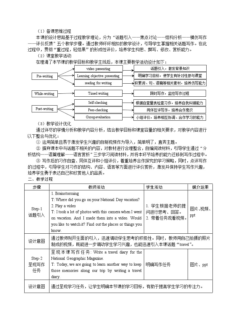 八年级上册英语  unit1 where did you go on vacation？Section B   教案6第2页
