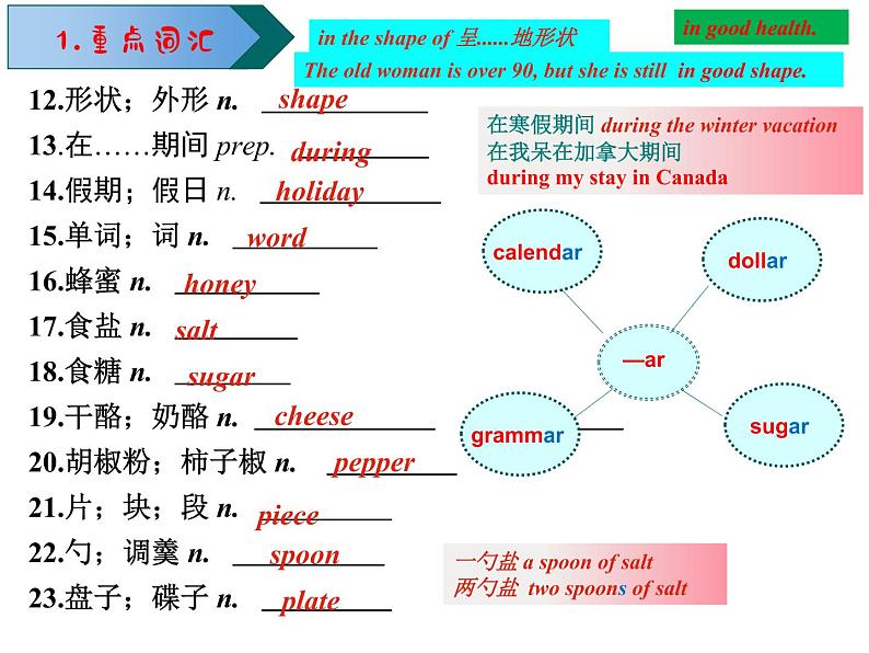 初中英语中考复习 中考一轮复习人教版八年级英语上册Review of Unit7-Unit10课件PPT04