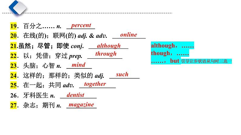 初中英语中考复习 中考一轮复习人教版八年级英语上册Unit  1-Unit3 课件PPT05