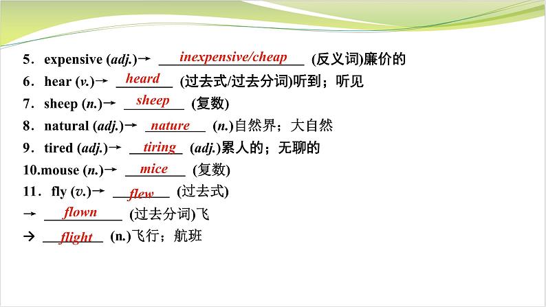 初中英语中考复习 中考一轮复习人教版七年级下册Review of Unit6-Unit12 课件PPT08