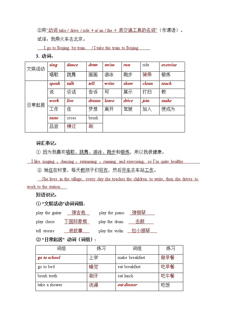 初中英语中考复习 中考英语（人教新课标）一轮复习教案：七年级下册Unit 1--302