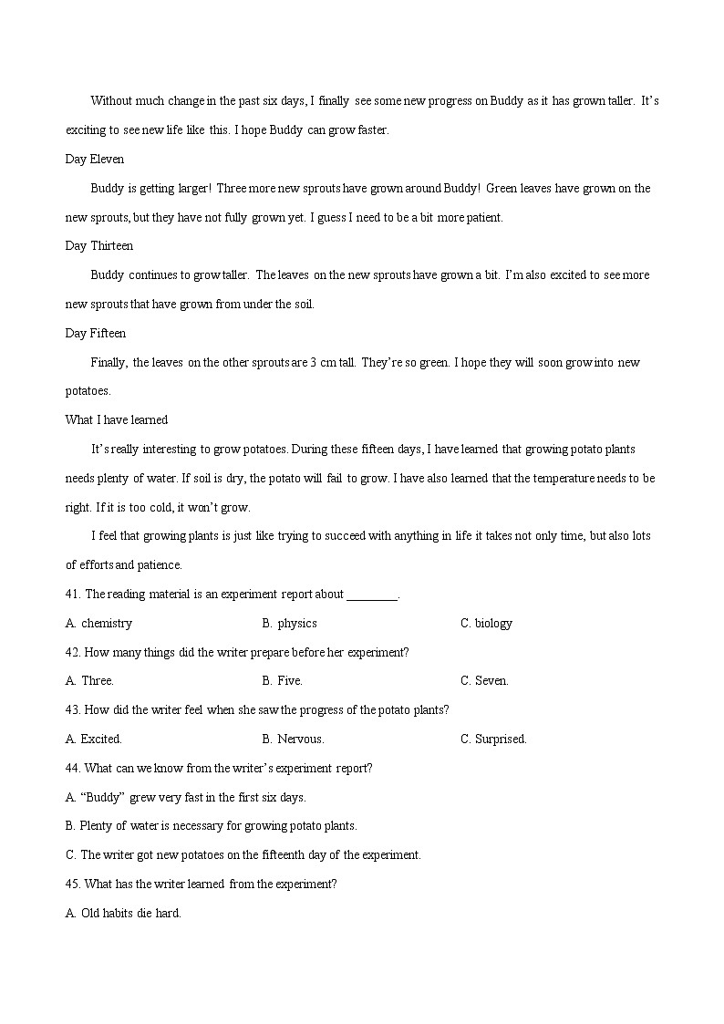 初中英语中考复习 专题18 阅读理解应用文-2020年中考英语母题题源解密（原卷版）第3页