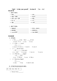 人教新目标 (Go for it) 版七年级上册Section B学案