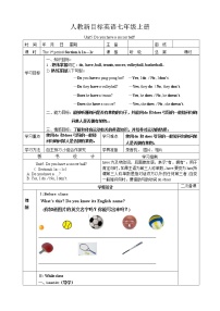 人教新目标 (Go for it) 版七年级上册Unit 5 Do you have a soccer ball?Section A学案