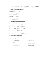 初中英语人教新目标 (Go for it) 版七年级上册starters 预备篇（2012秋审查）Unit 2 What’s this in English?同步训练题