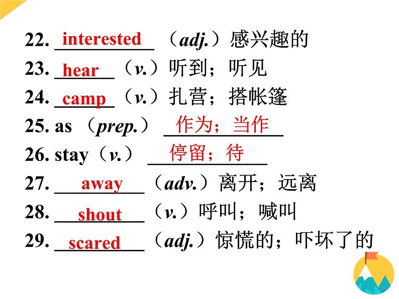 七年级英语（人教新目标）下册  Units 10-12  复习课件第5页