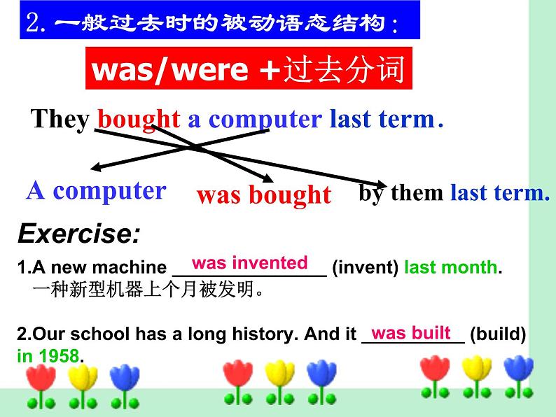 中考英语（人教新目标） 被动语态  复习课件第6页