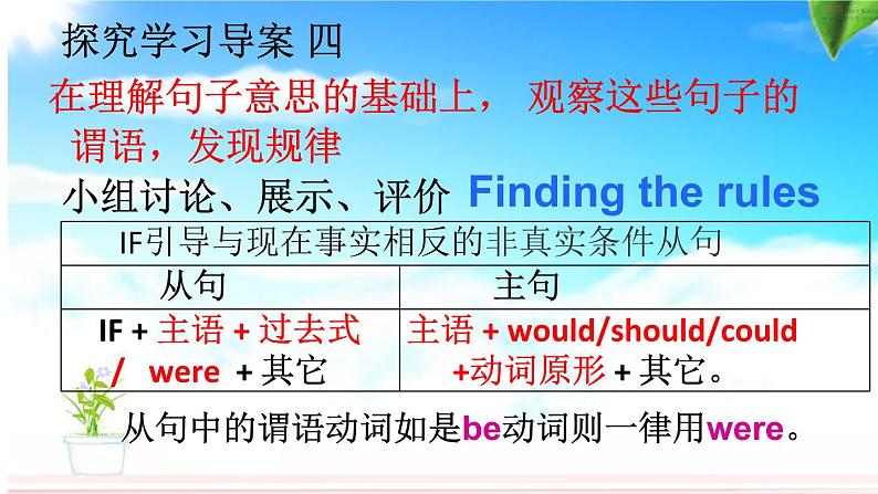 中考英语（人教新目标） if引导与现在事实相反的非真实条件状语从句  复习课件08