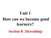 9年级人教版全一册Unit1 How can we become  good learners SectionB   课件3