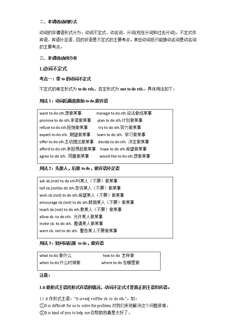 备战2023年新中考二轮英语专题导练 考点3 非谓语动词02