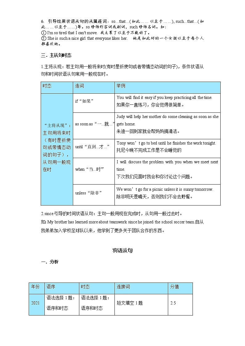 2023年春英语新中考二轮专题导练 考点18 主从复合句（原卷版）第3页
