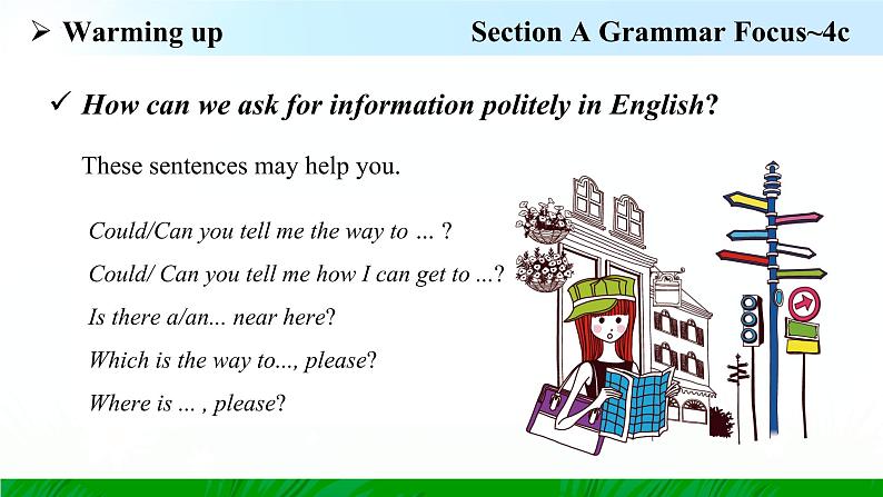 9年级人教版全一册Unit 3 Could you please tell me？ Section A  课件9第4页