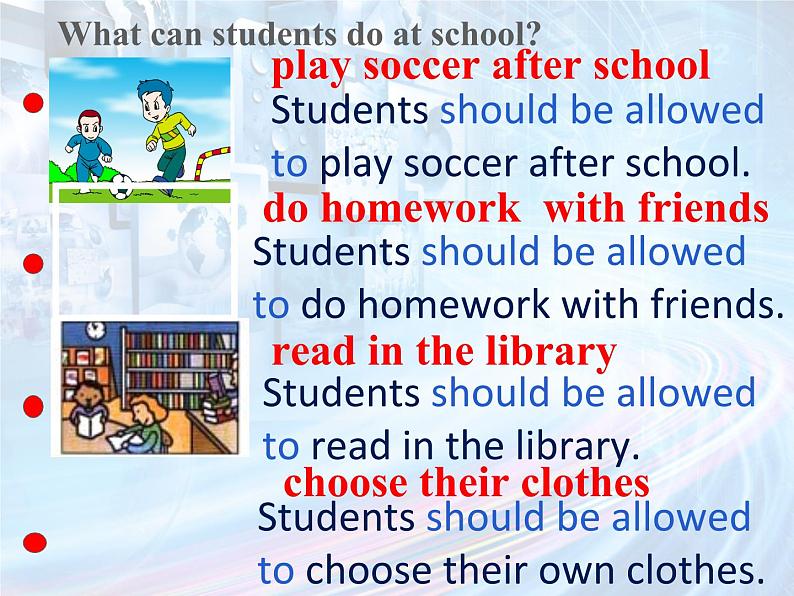 9年级人教版全一册 Unit 7 Teenagers should be allowed to  choose their own clothes.  Section A  课件706